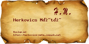 Herkovics Máté névjegykártya